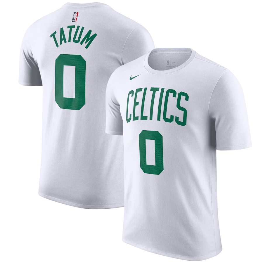 Men NBA Boston Celtics #0 Tatum white T shirt